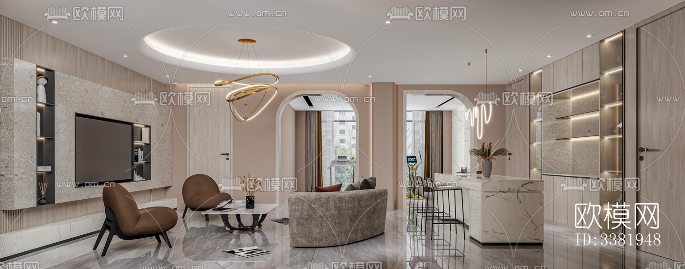 现代别墅效果图下载（渲染图3）