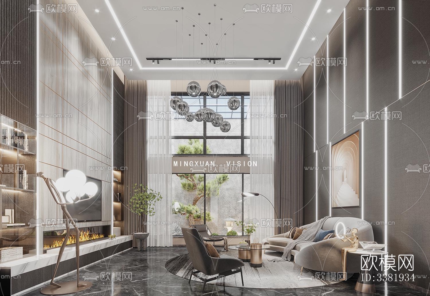 现代别墅效果图下载（渲染图1）