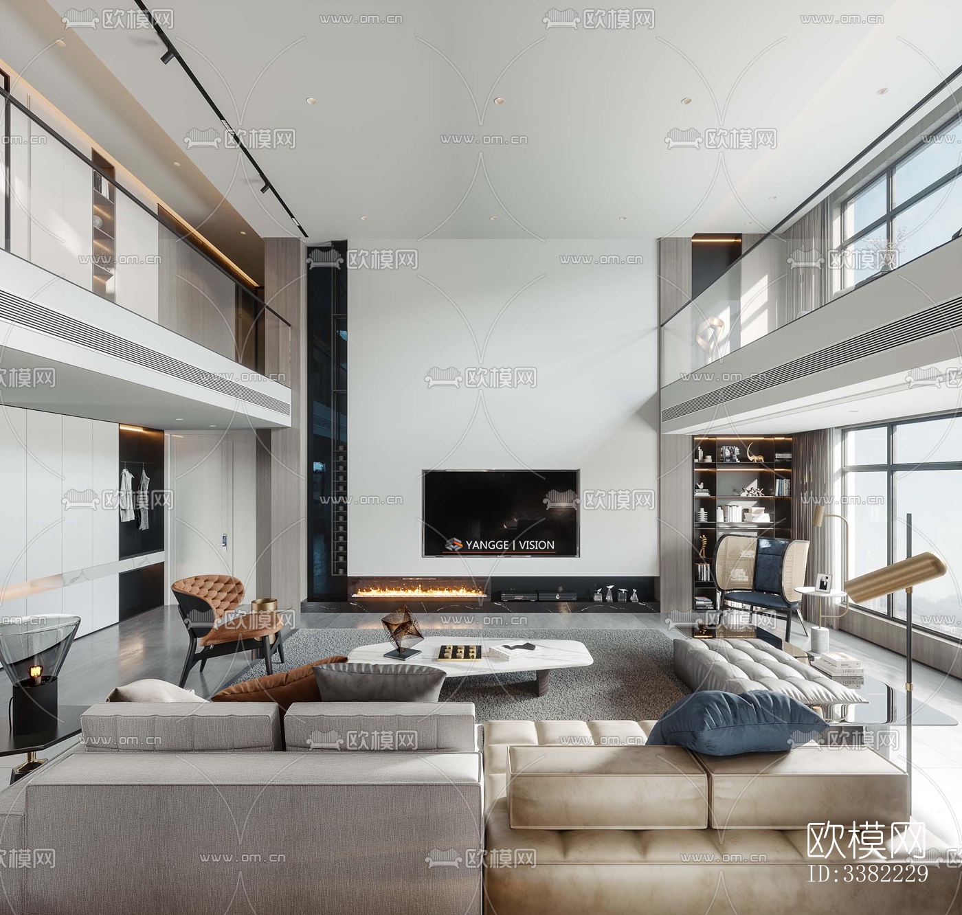 现代别墅效果图下载（渲染图10）