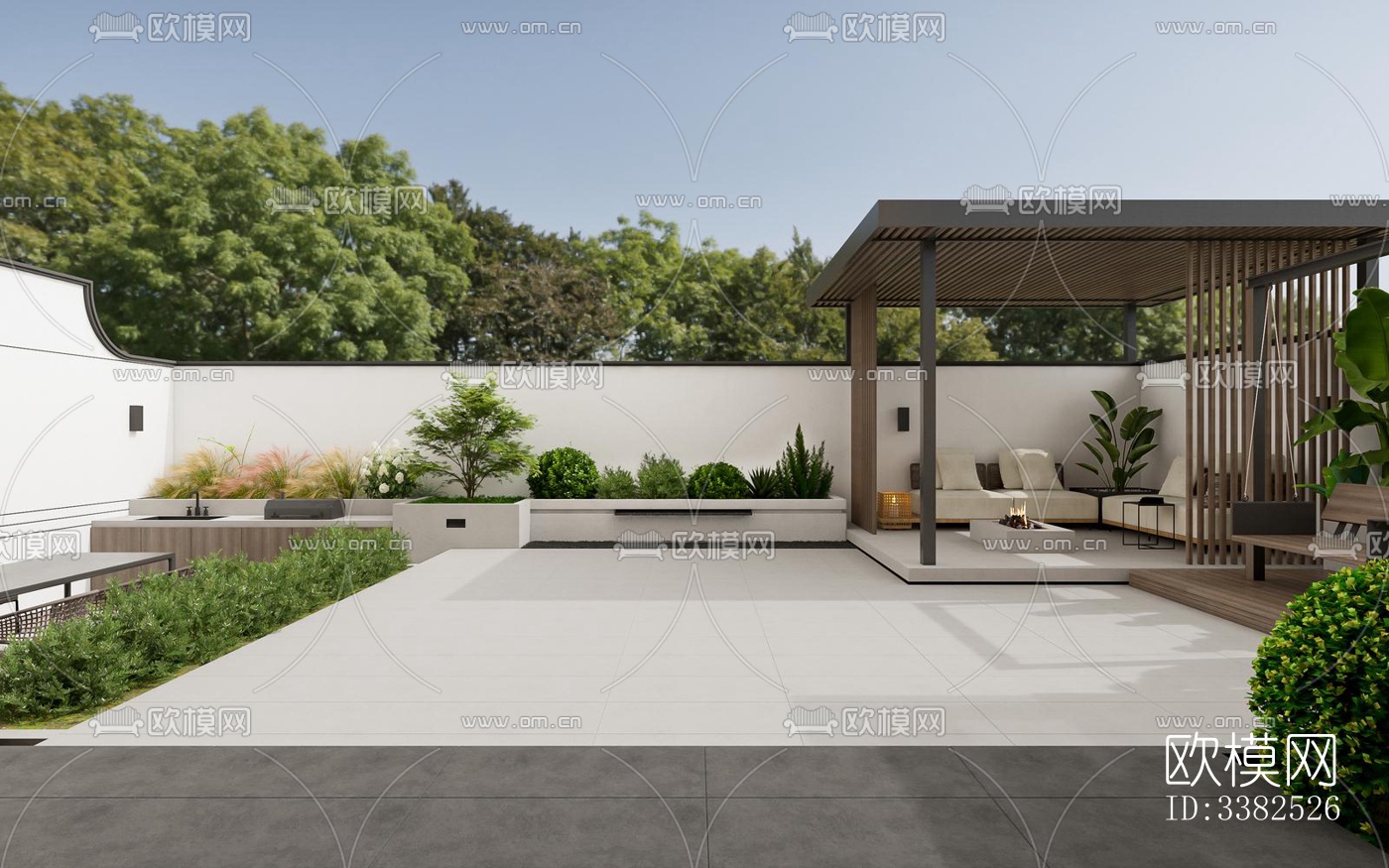 现代别墅效果图下载（渲染图1）