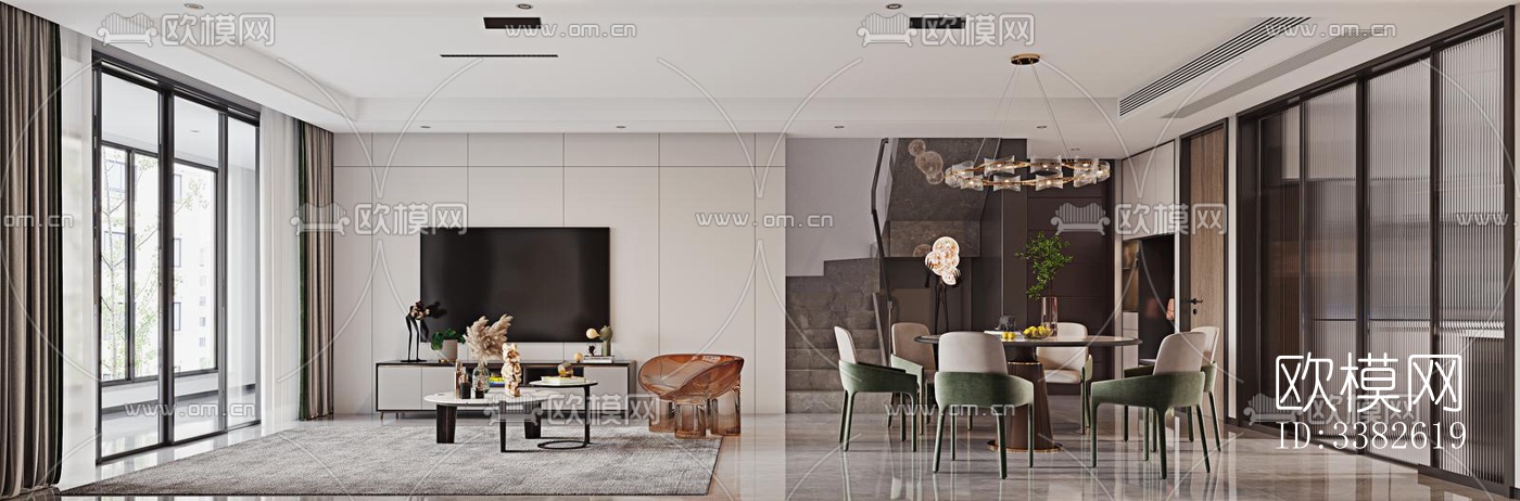 现代别墅效果图下载（渲染图1）