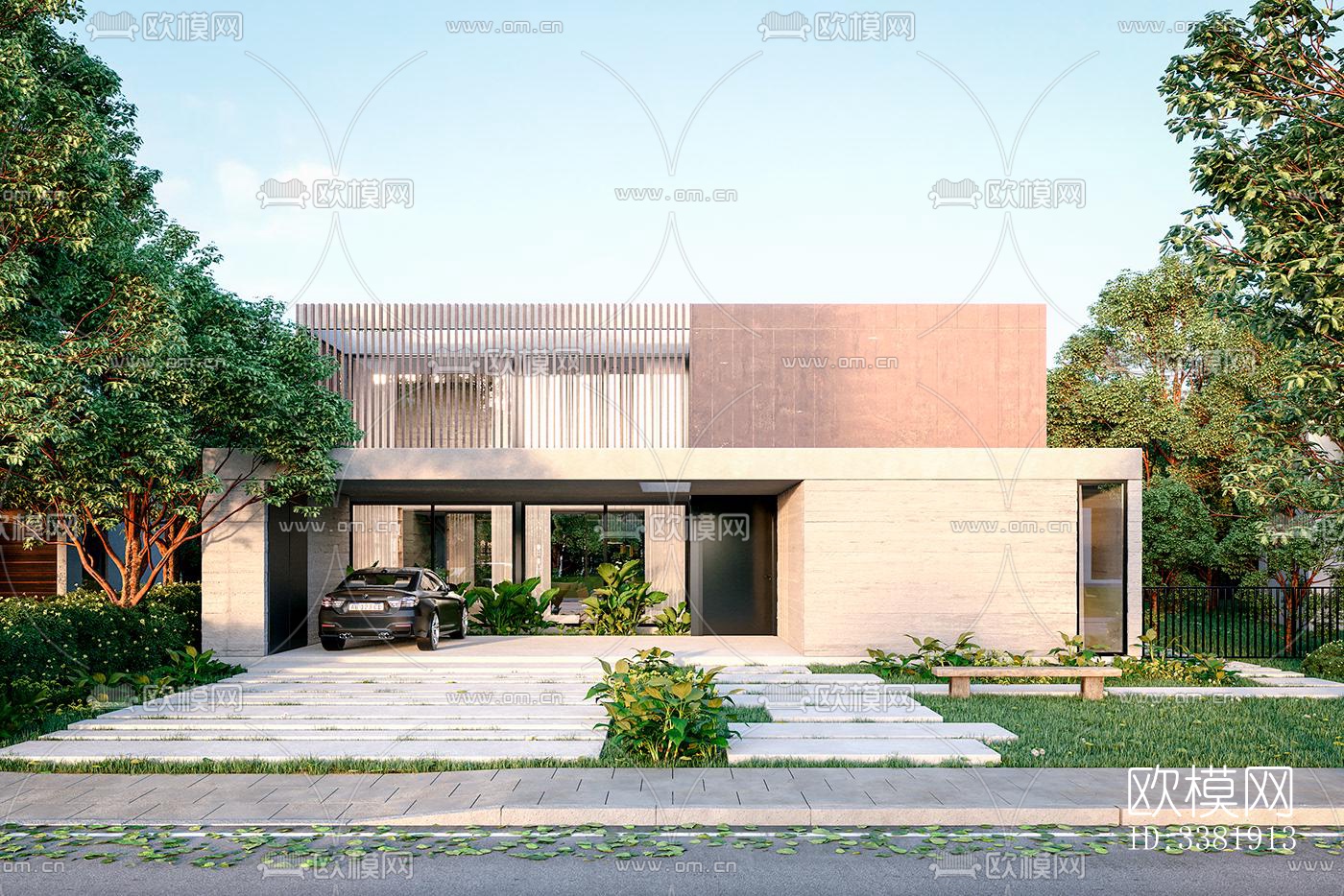 现代别墅效果图下载（渲染图4）