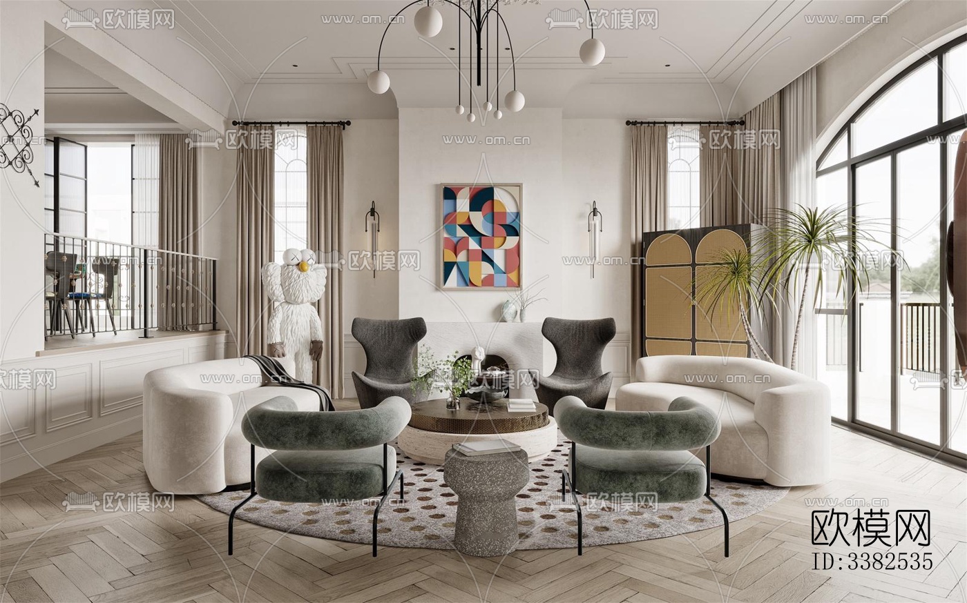 现代别墅效果图下载（渲染图7）