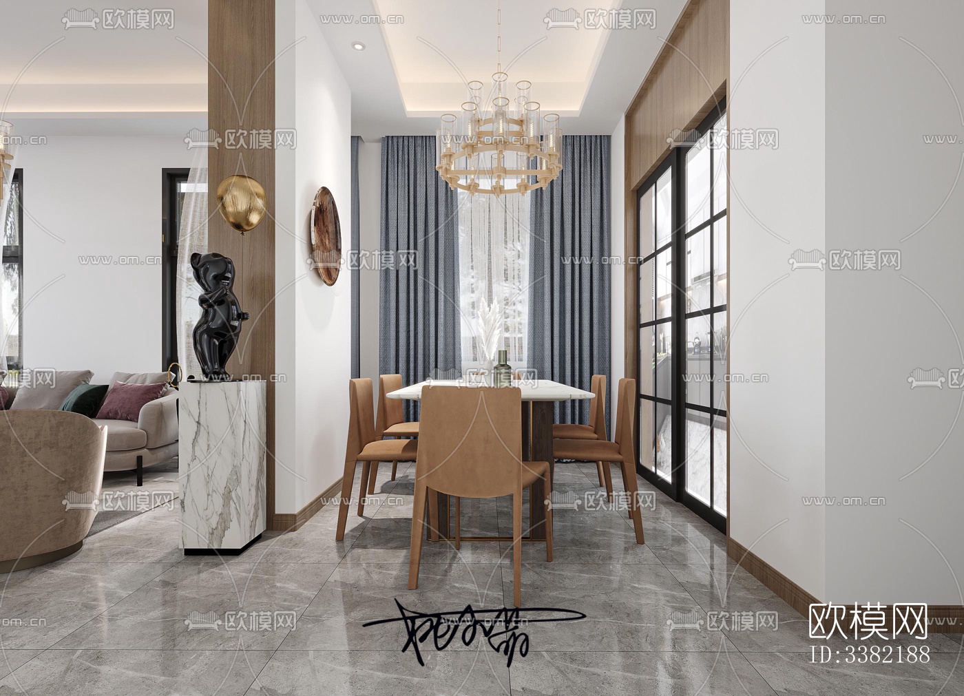 现代别墅效果图下载（渲染图3）