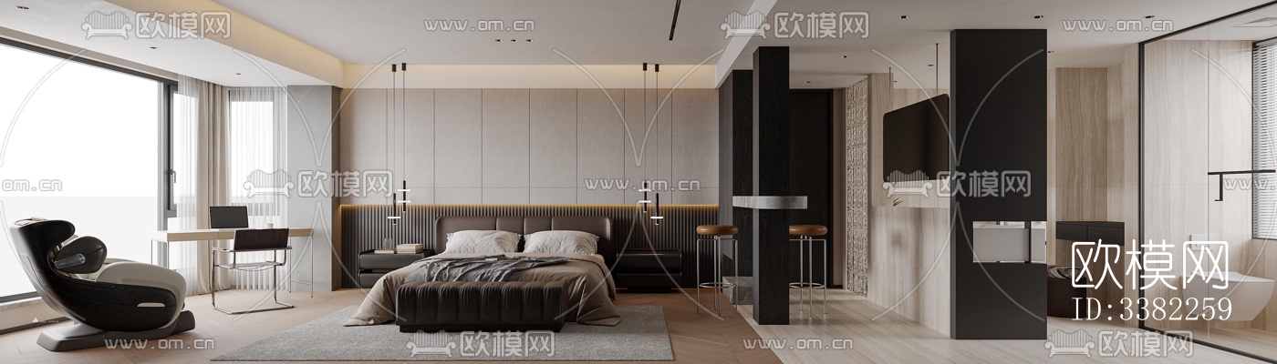 现代别墅效果图下载（渲染图15）