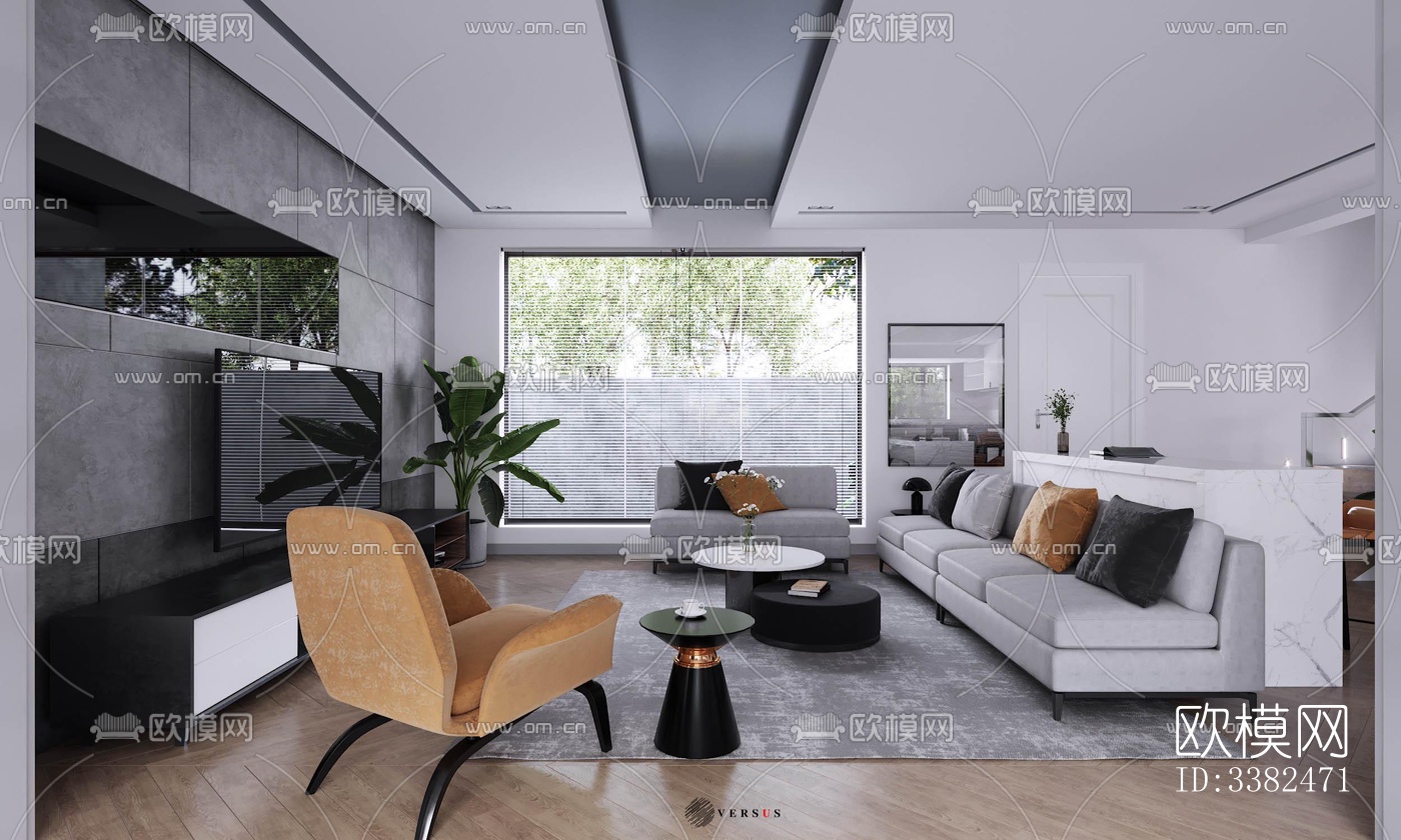 现代别墅效果图下载（渲染图14）