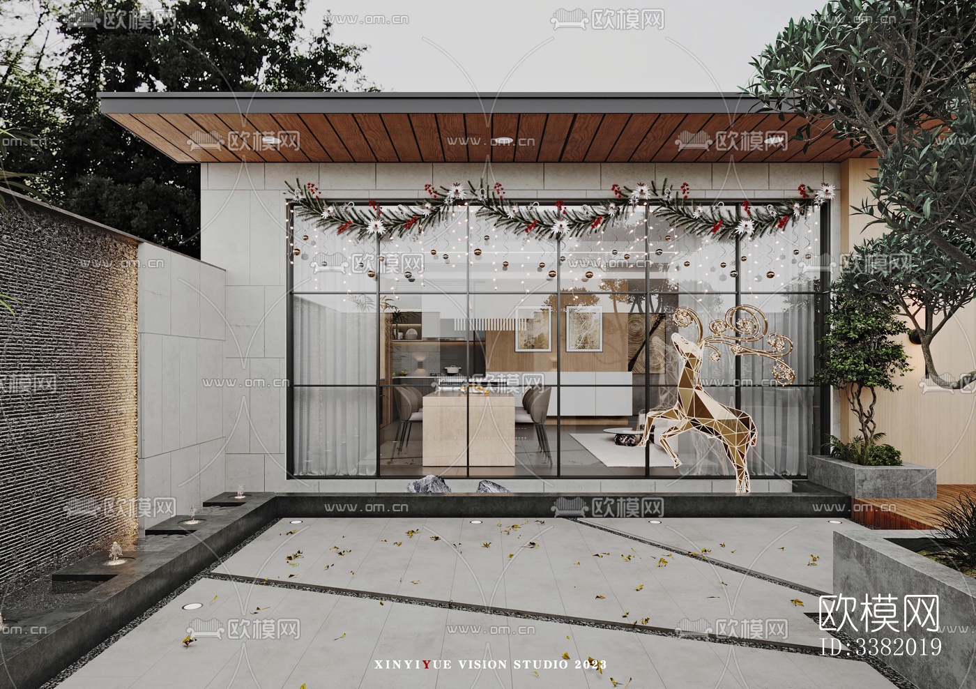 现代别墅效果图下载（渲染图14）