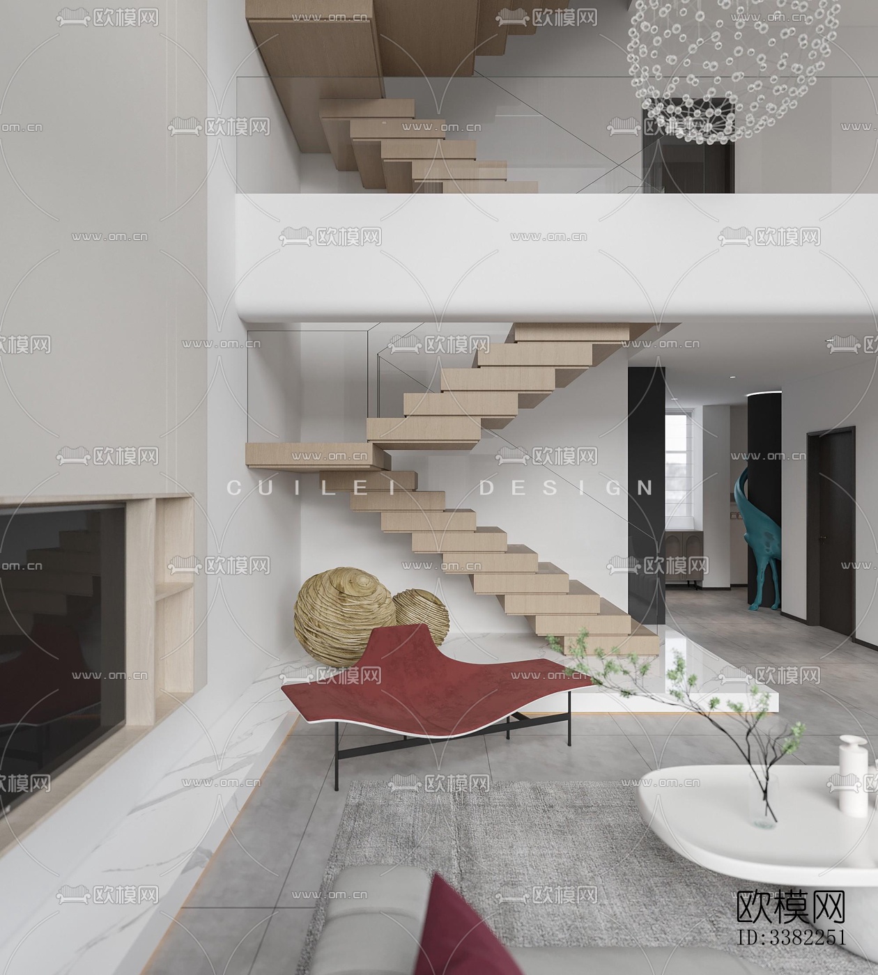 现代别墅效果图下载（渲染图4）