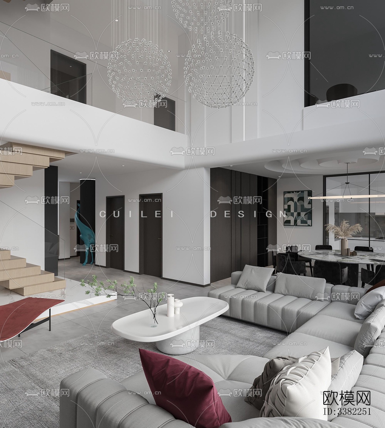 现代别墅效果图下载（渲染图9）