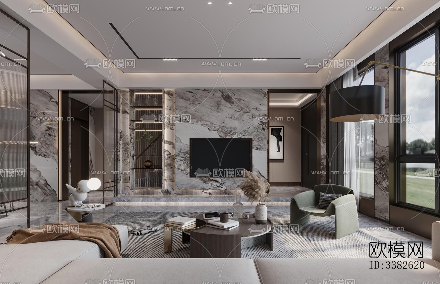 现代别墅效果图下载（渲染图2）