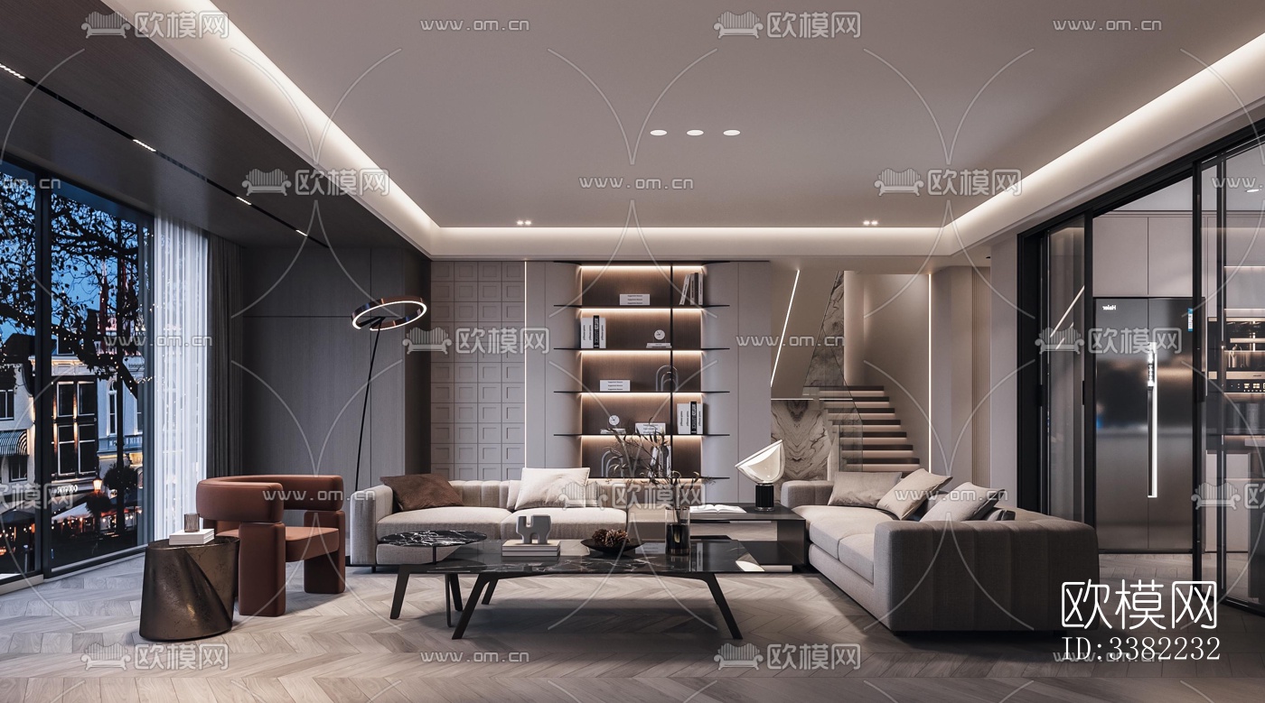 现代别墅效果图下载（渲染图3）