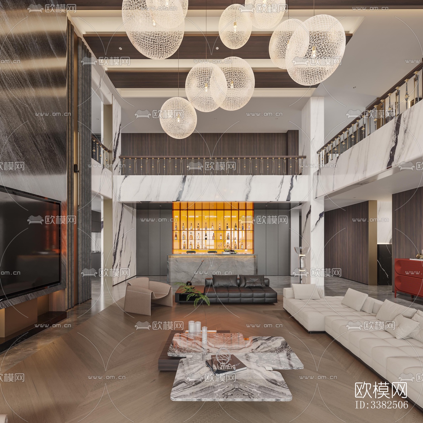 现代别墅效果图下载（渲染图9）