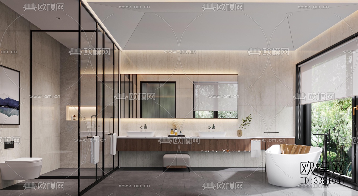 现代别墅效果图下载（渲染图2）