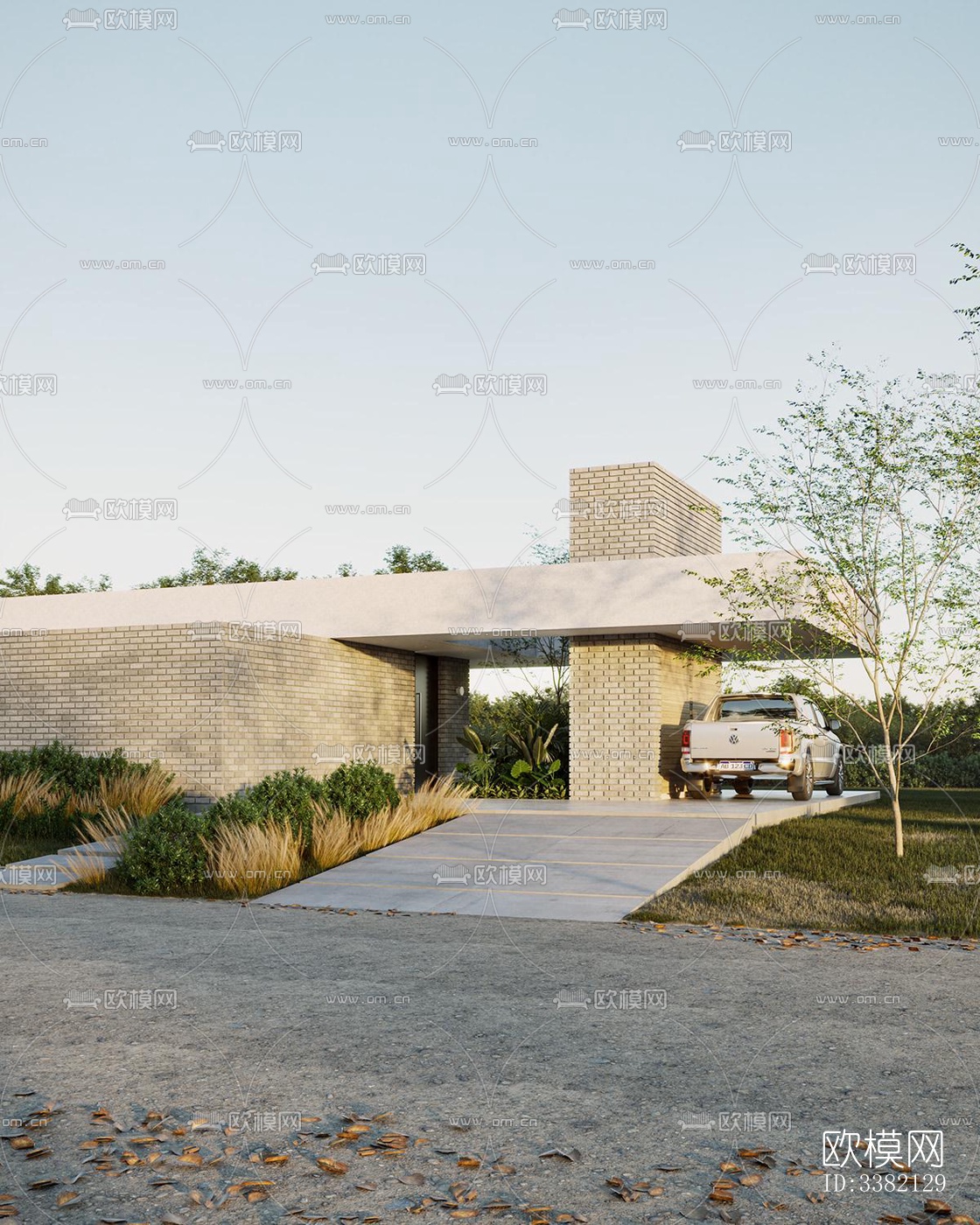 现代别墅效果图下载（渲染图3）