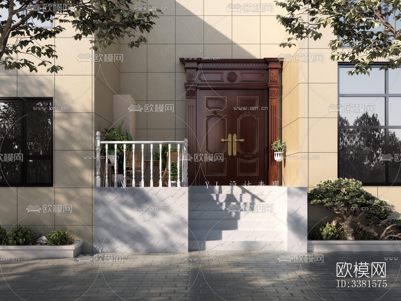 现代别墅效果图下载（渲染图4）