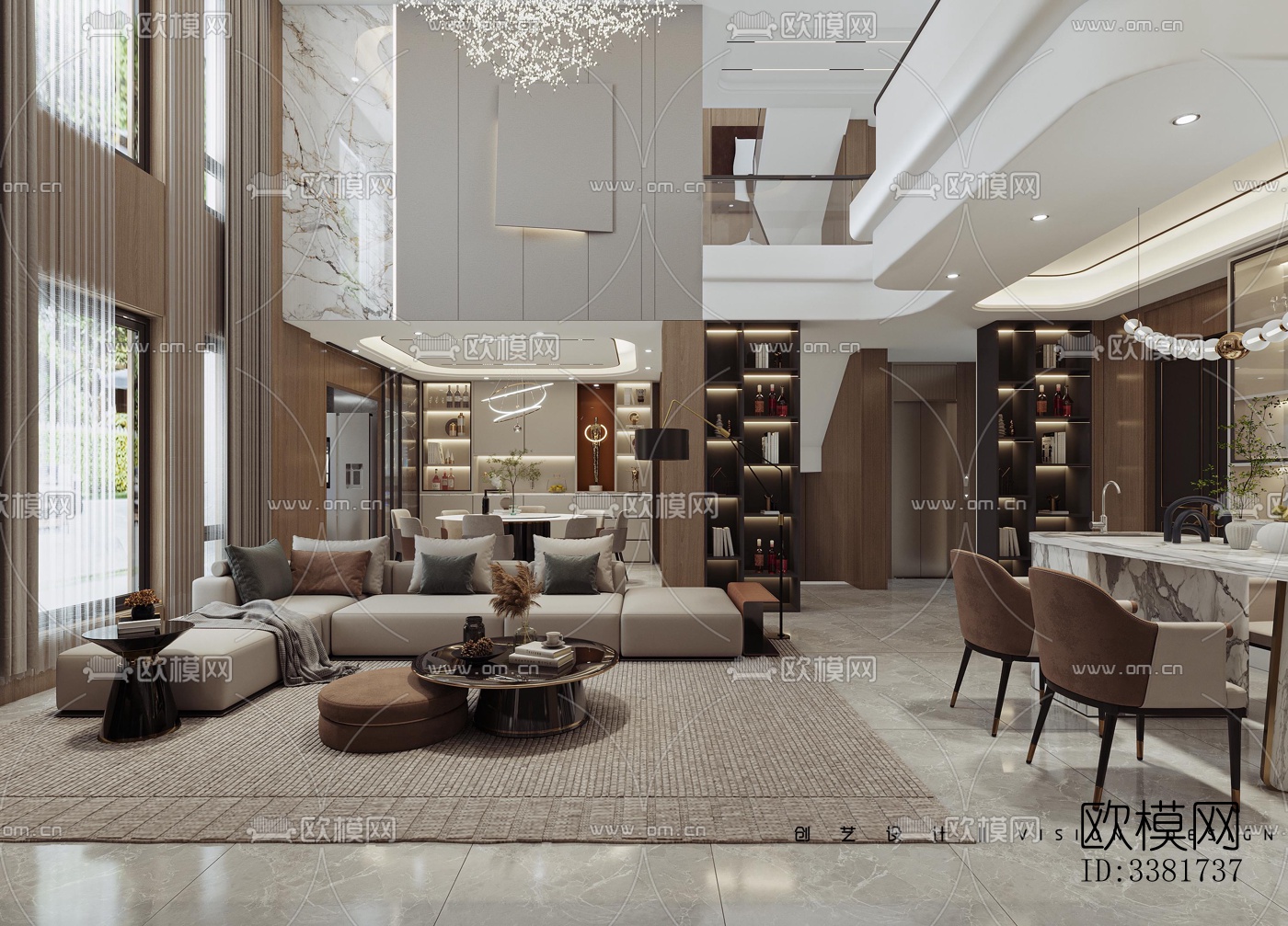 现代别墅效果图下载（渲染图1）