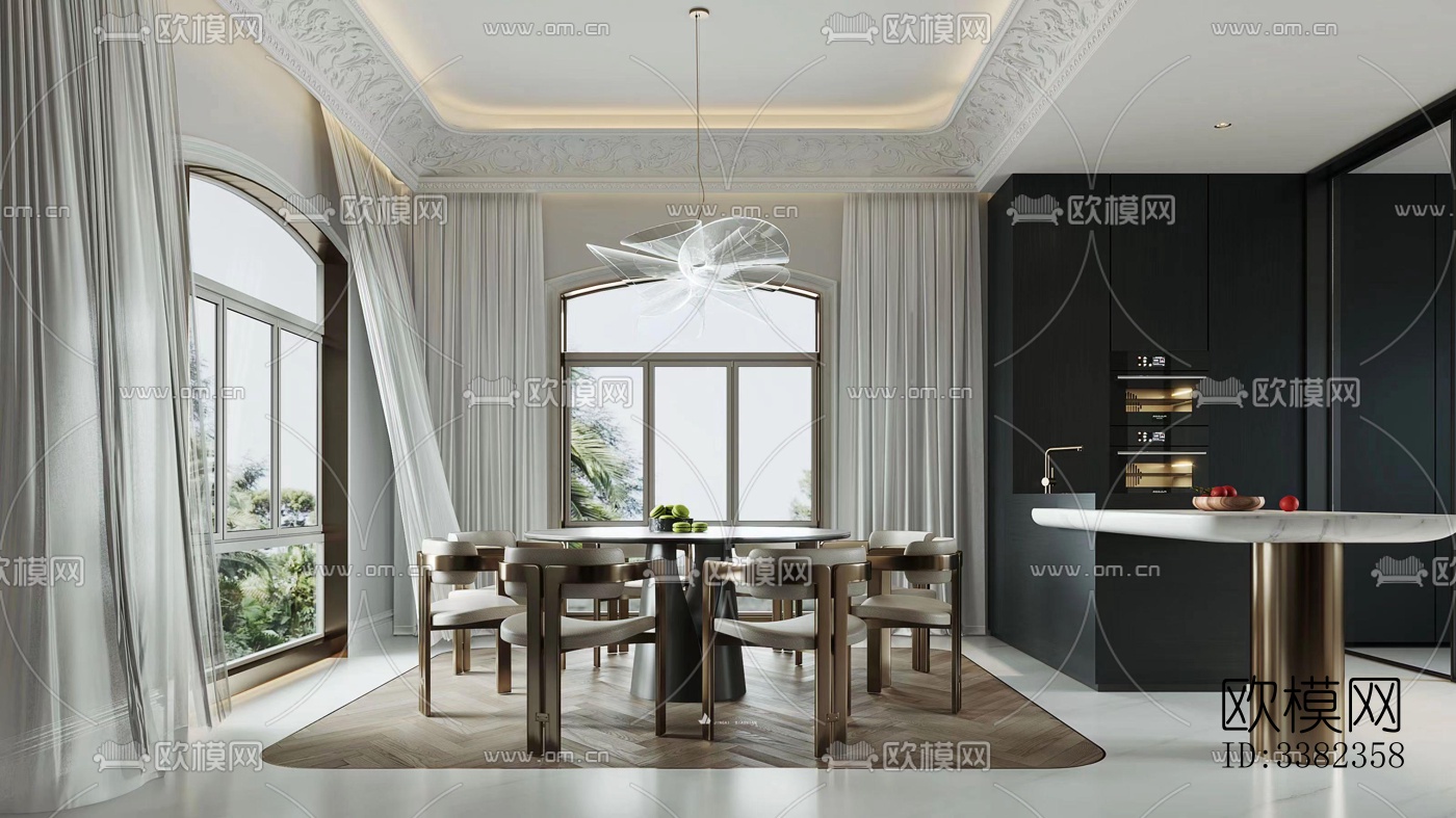 现代别墅效果图下载（渲染图1）