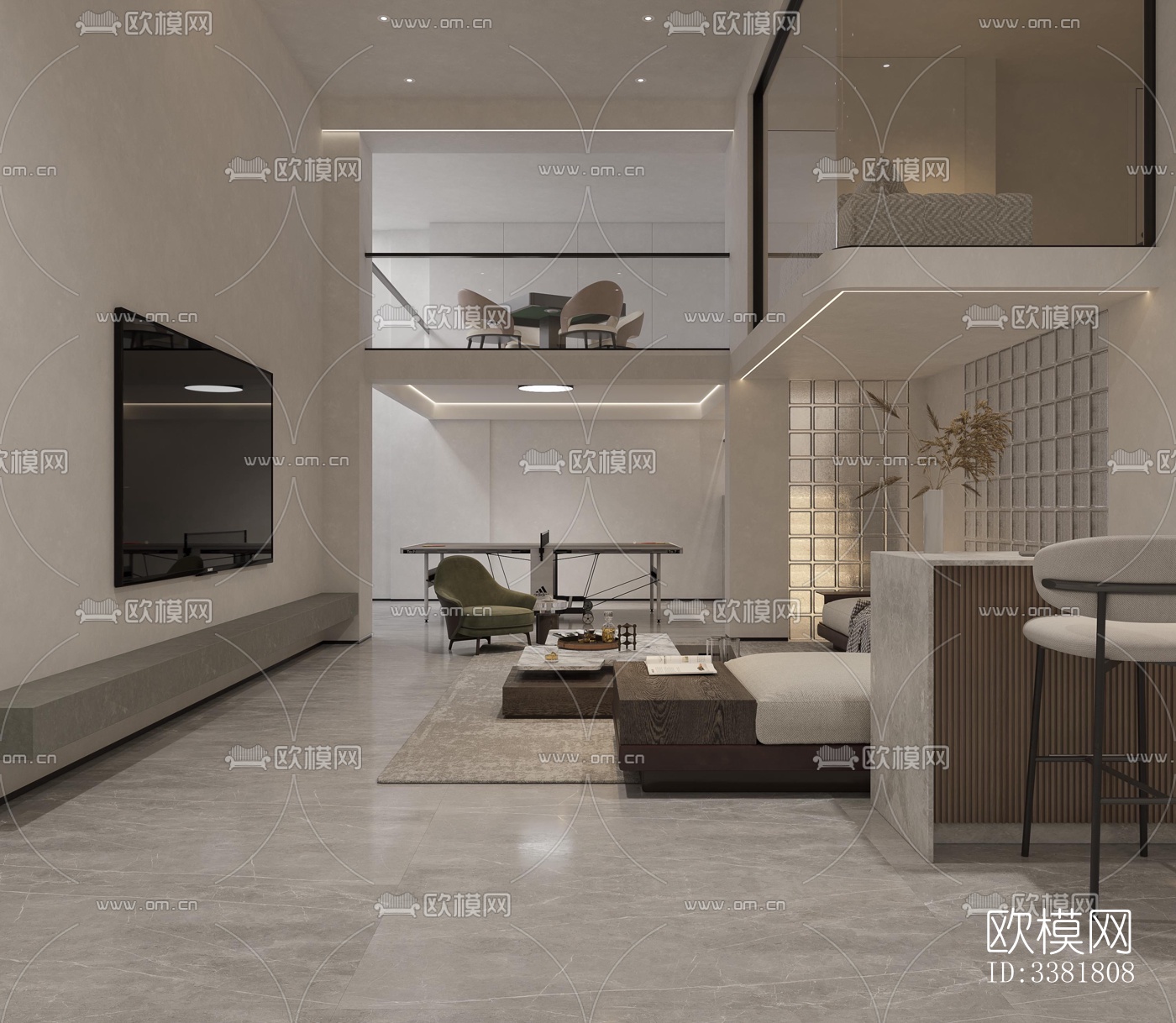 现代别墅效果图下载（渲染图3）