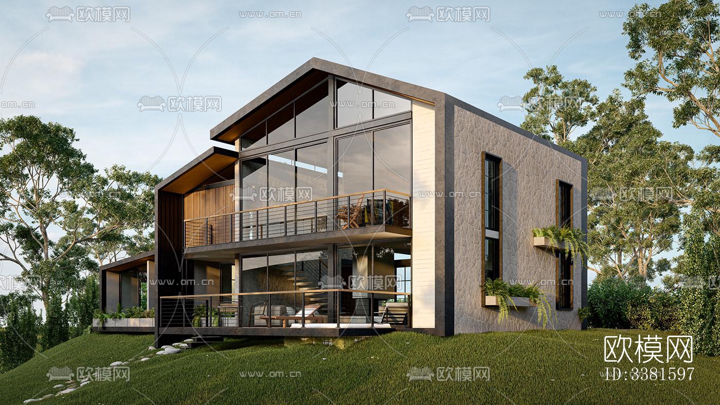 现代别墅效果图下载（渲染图12）