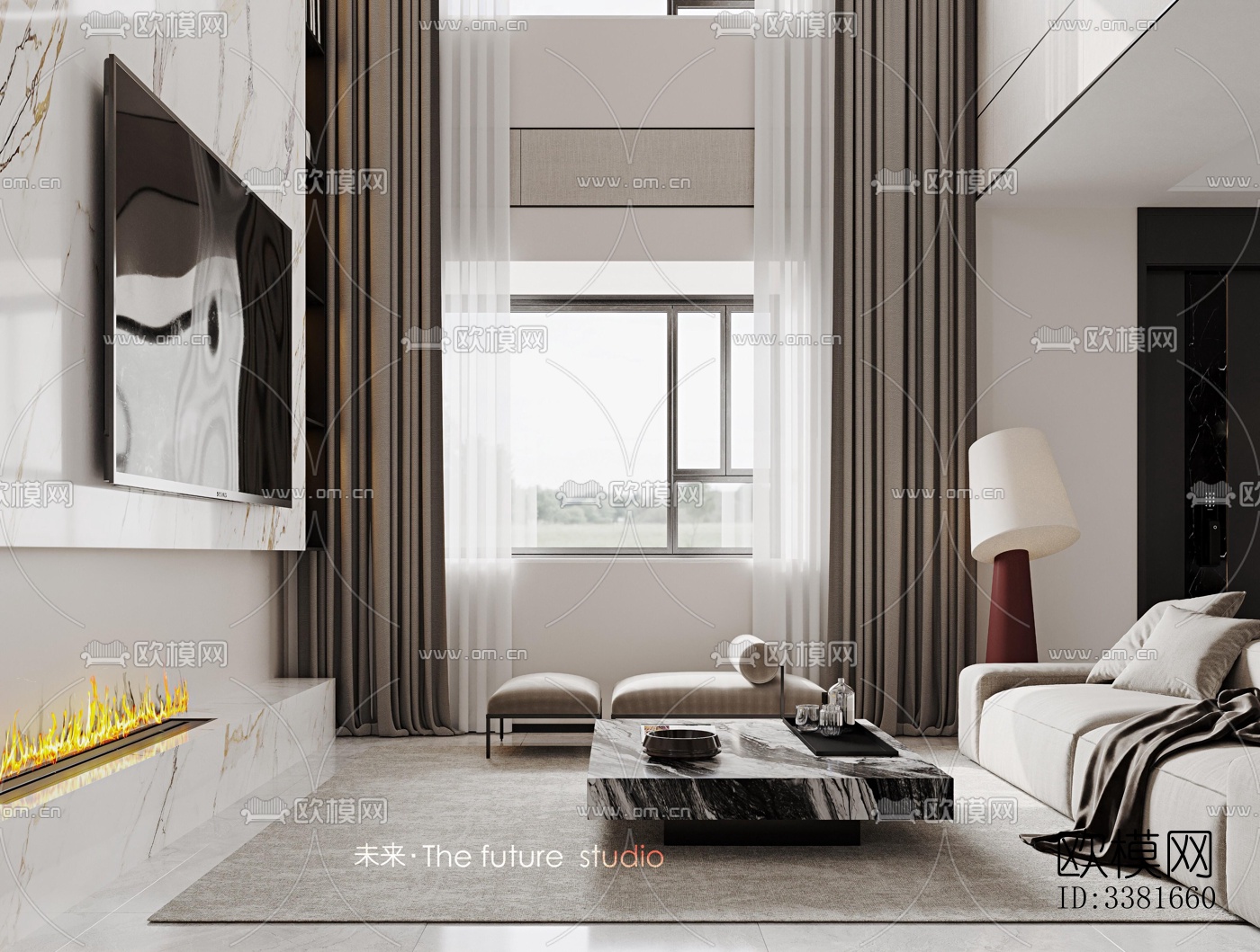 现代别墅效果图下载（渲染图3）