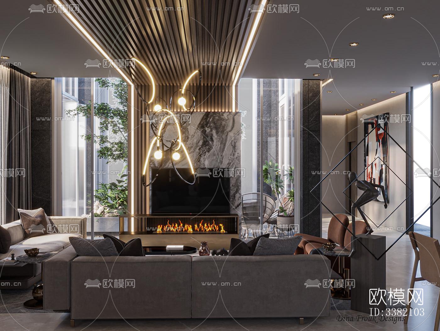 现代别墅效果图下载（渲染图7）