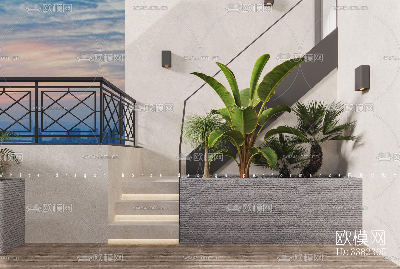 现代别墅效果图下载（渲染图1）