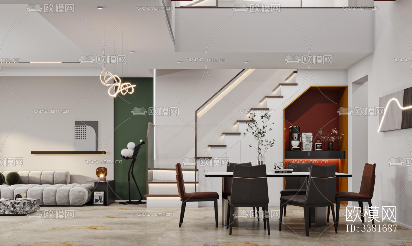 现代别墅效果图下载（渲染图8）