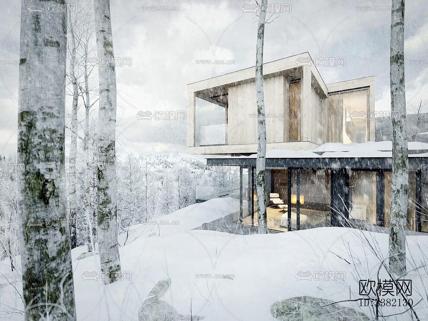 现代别墅效果图下载（渲染图5）