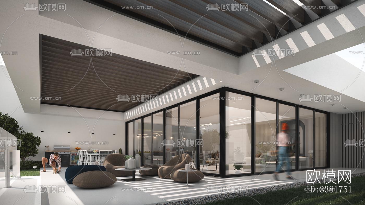 现代别墅效果图下载（渲染图8）