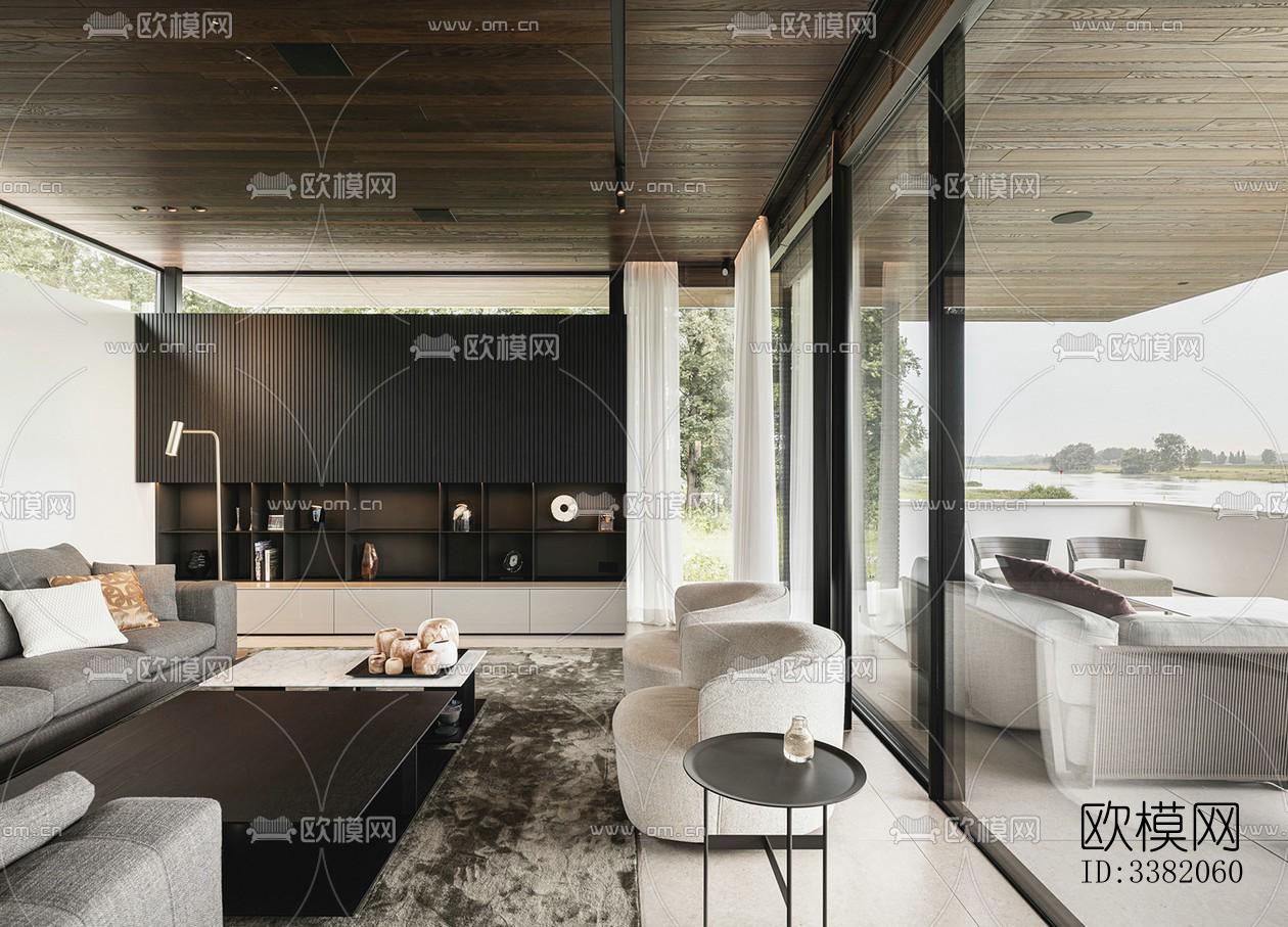 现代别墅效果图下载（渲染图1）