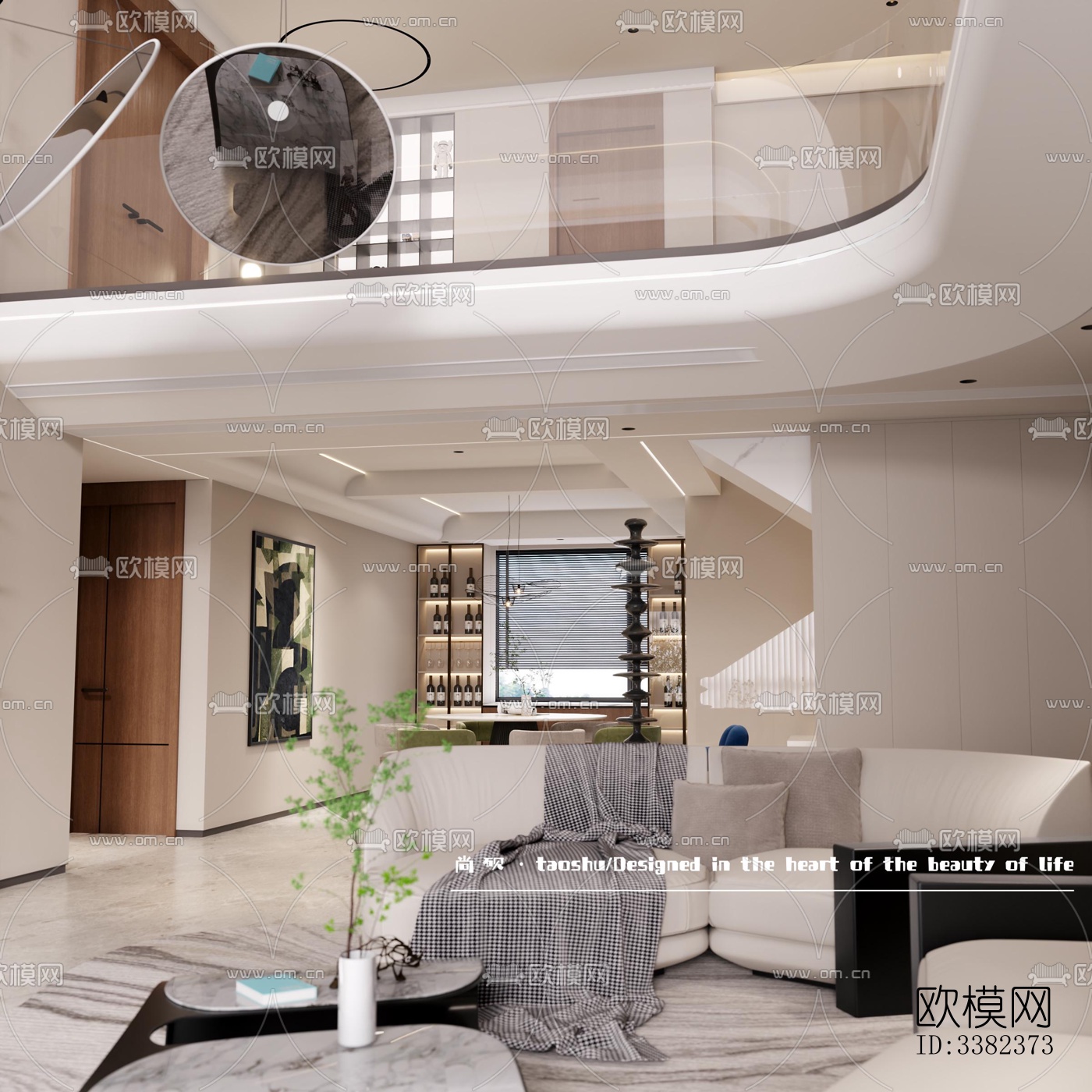 现代别墅效果图下载（渲染图5）