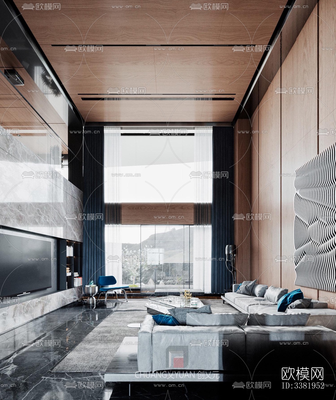 现代别墅效果图下载（渲染图1）