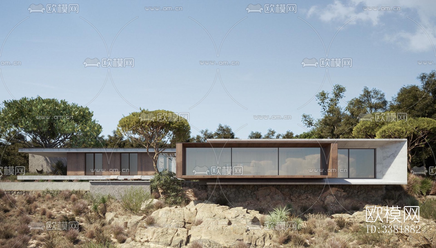 现代别墅效果图下载（渲染图10）