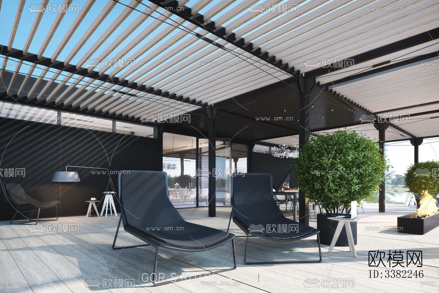 现代别墅效果图下载（渲染图14）