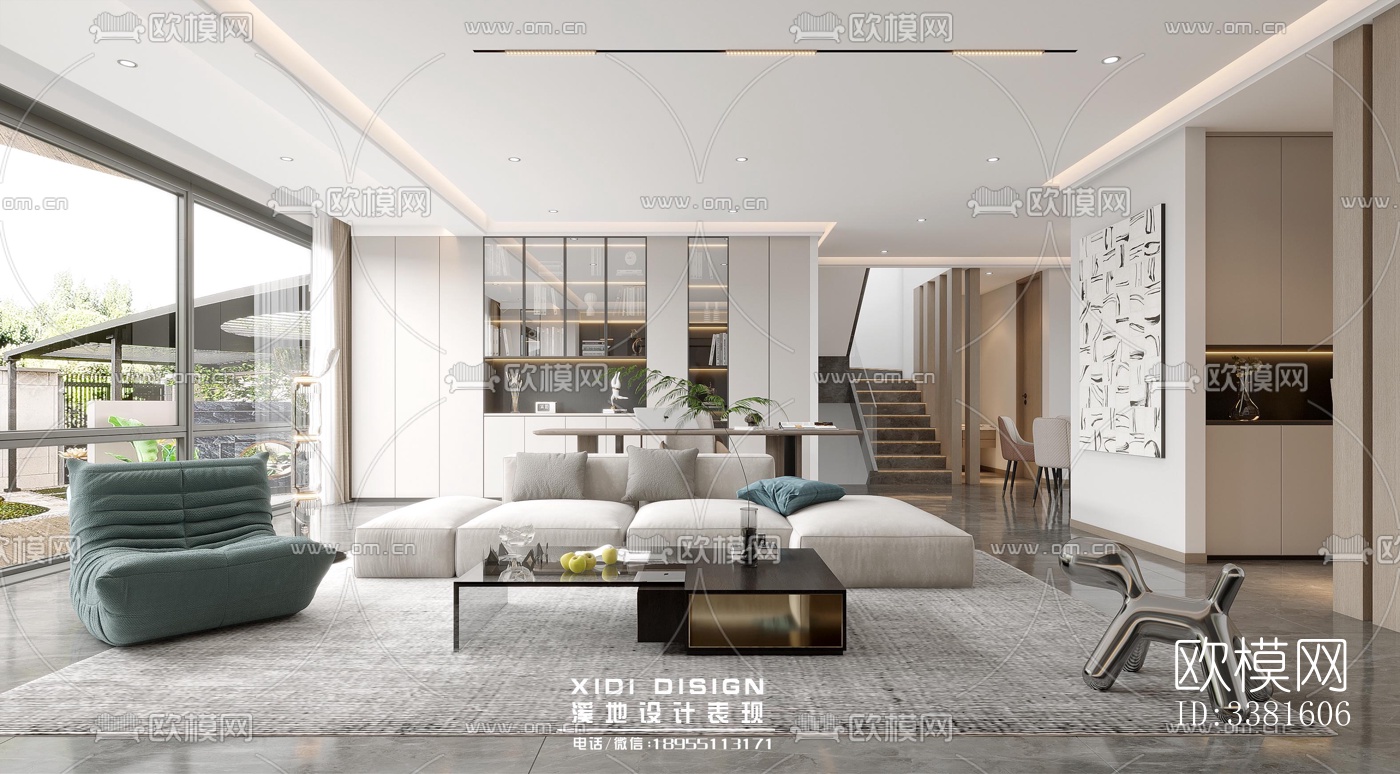 现代别墅效果图下载（渲染图3）