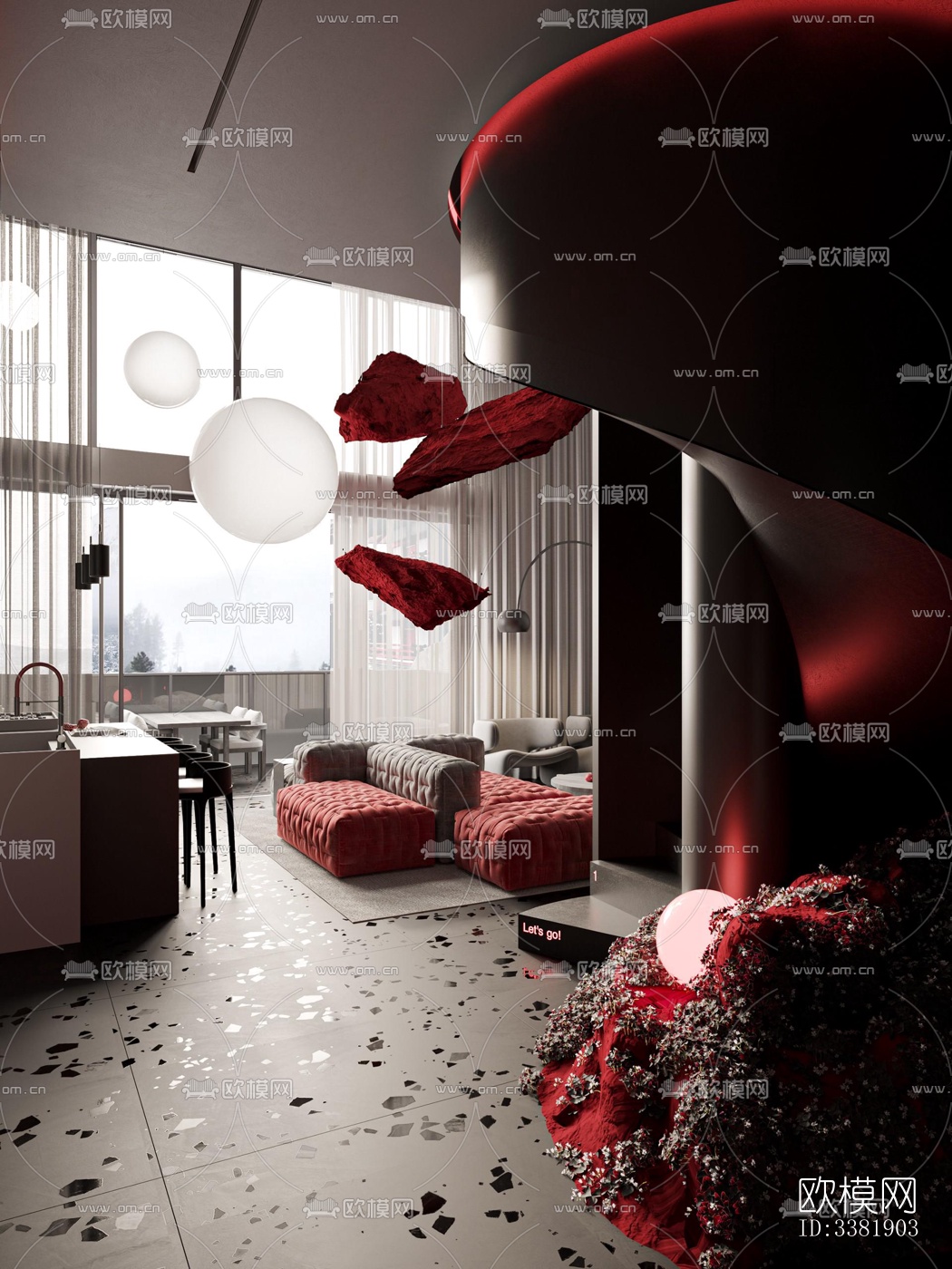 现代别墅效果图下载（渲染图5）