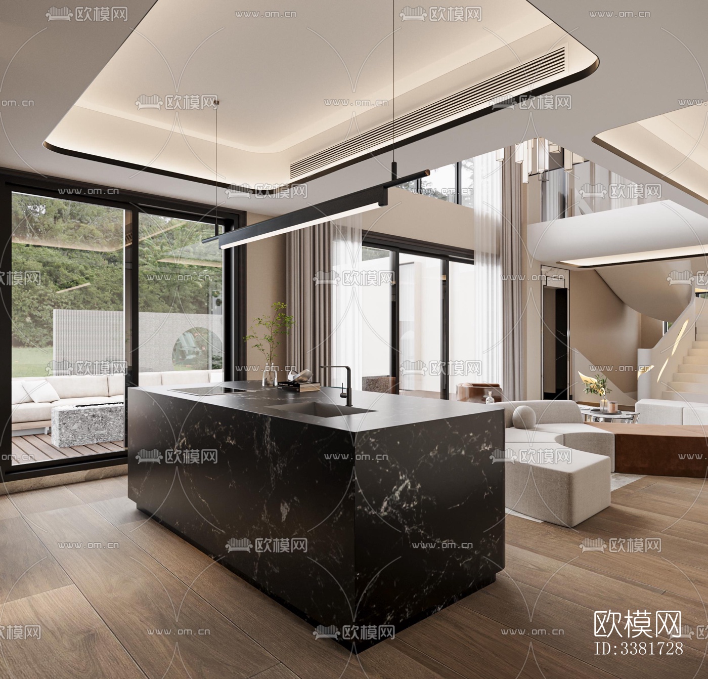 现代别墅效果图下载（渲染图2）