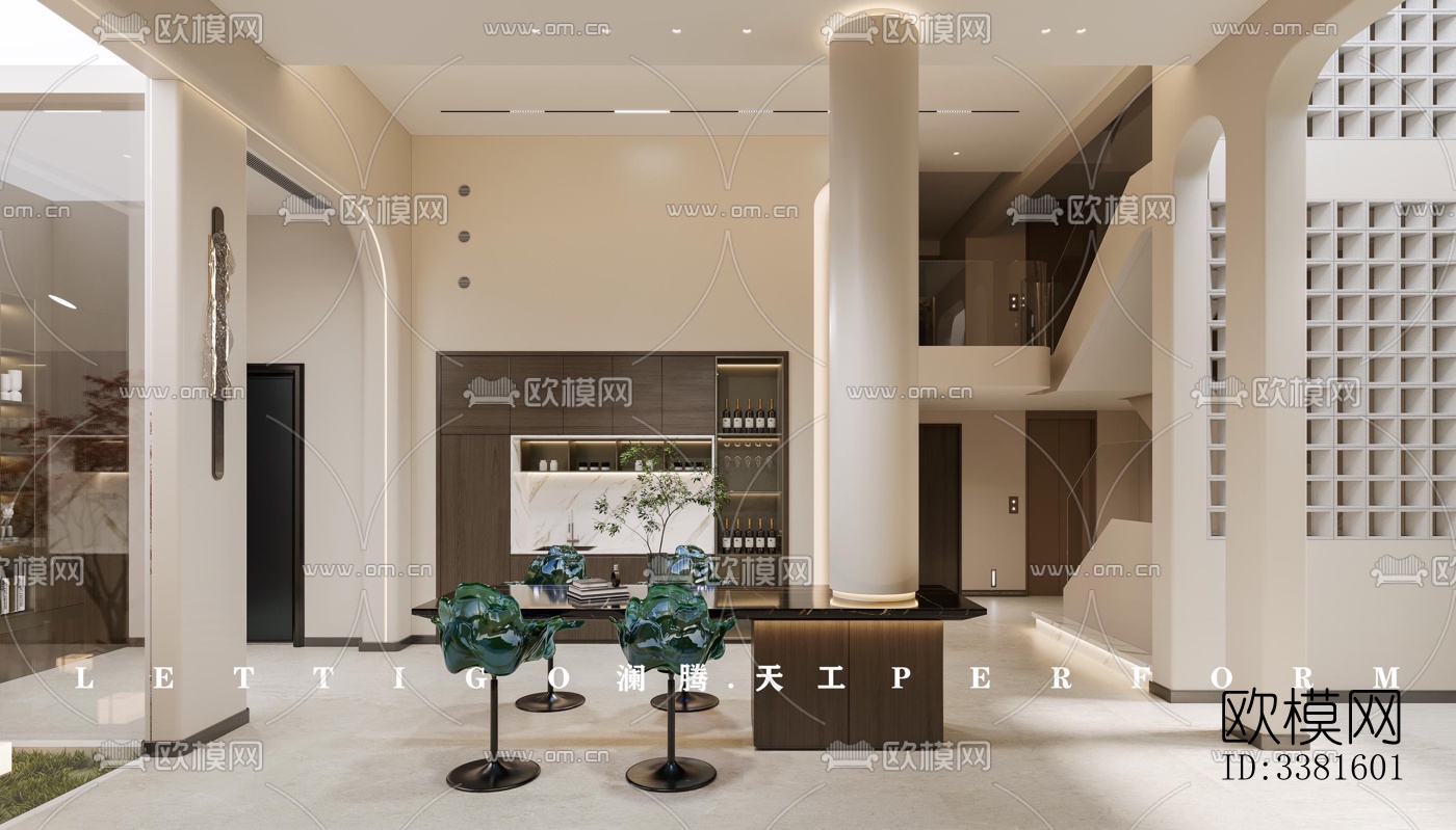 现代别墅效果图下载（渲染图8）