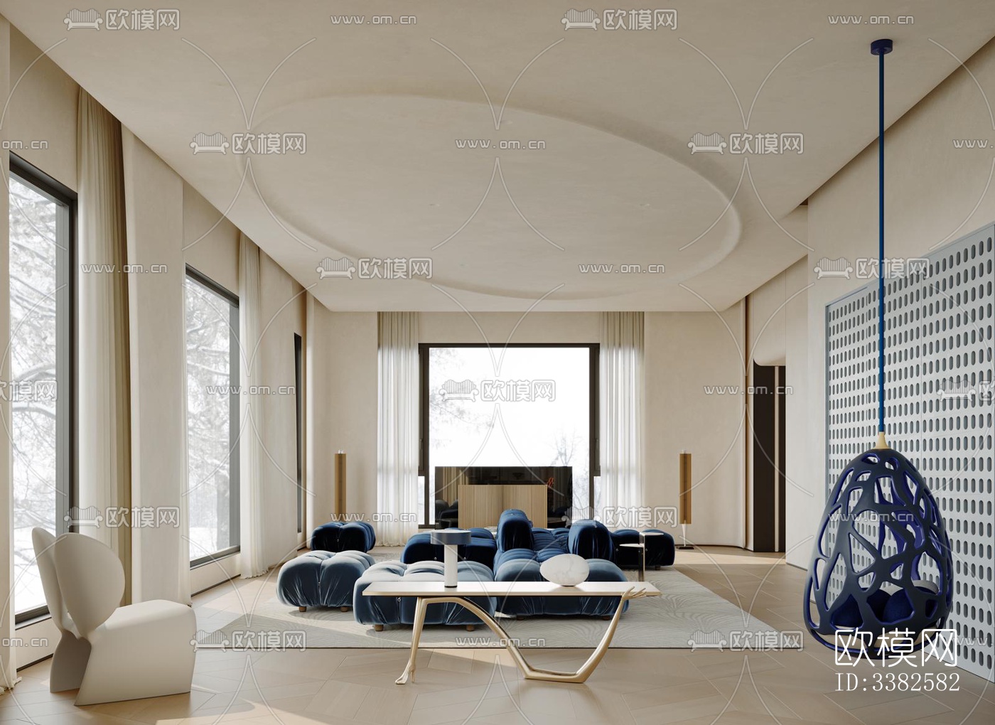 现代别墅效果图下载（渲染图16）