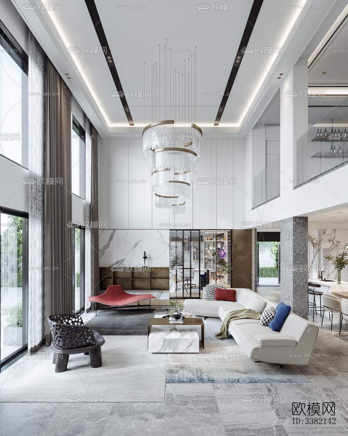 现代别墅效果图下载（渲染图8）