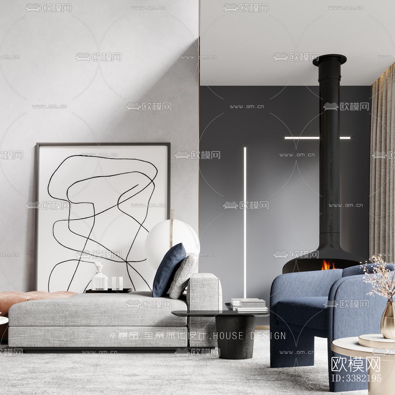 现代别墅效果图下载（渲染图3）