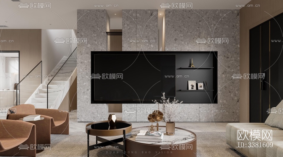 現(xiàn)代別墅效果圖下載(渲染圖1)