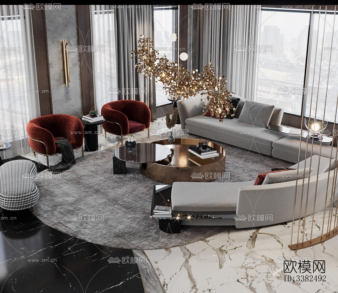 现代别墅效果图下载（渲染图5）