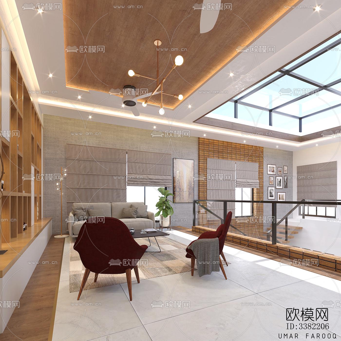 现代别墅效果图下载（渲染图4）