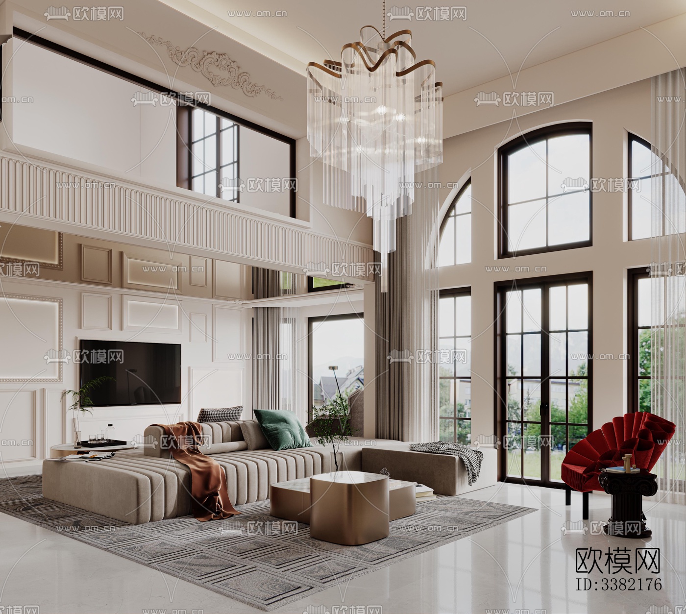 现代别墅效果图下载（渲染图3）