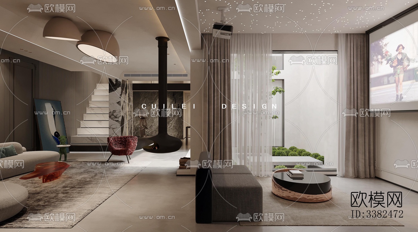 现代别墅效果图下载（渲染图12）