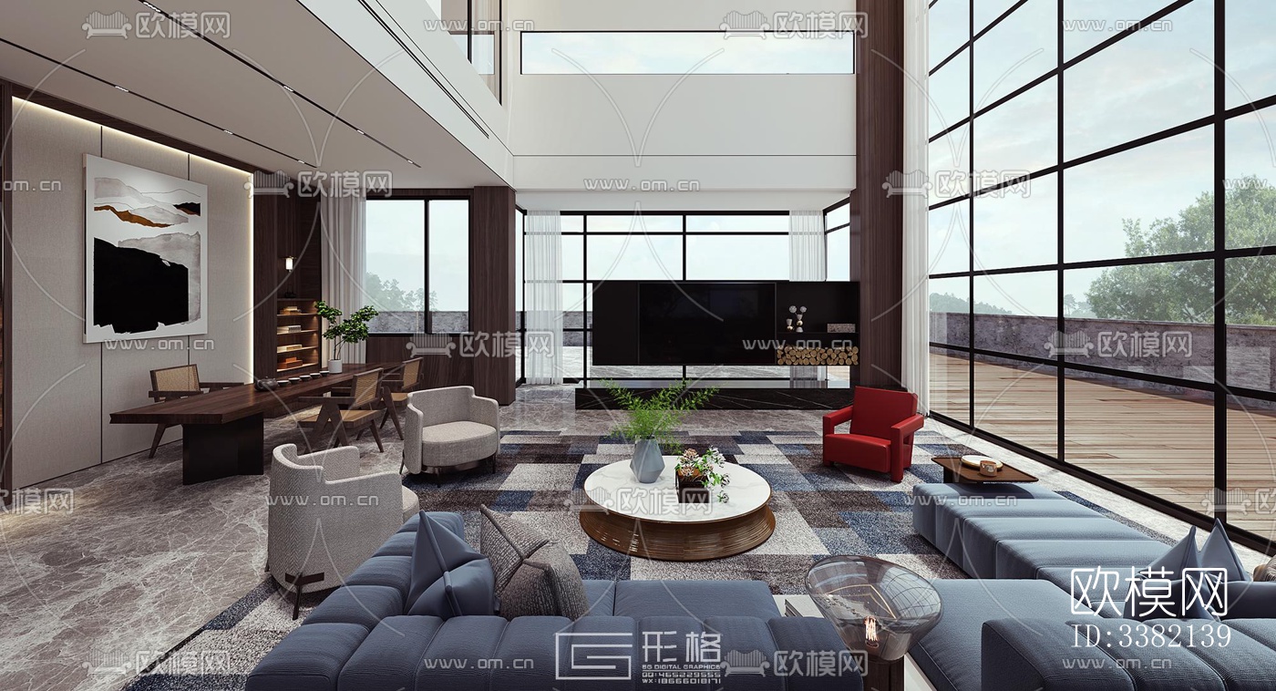 现代别墅效果图下载（渲染图15）