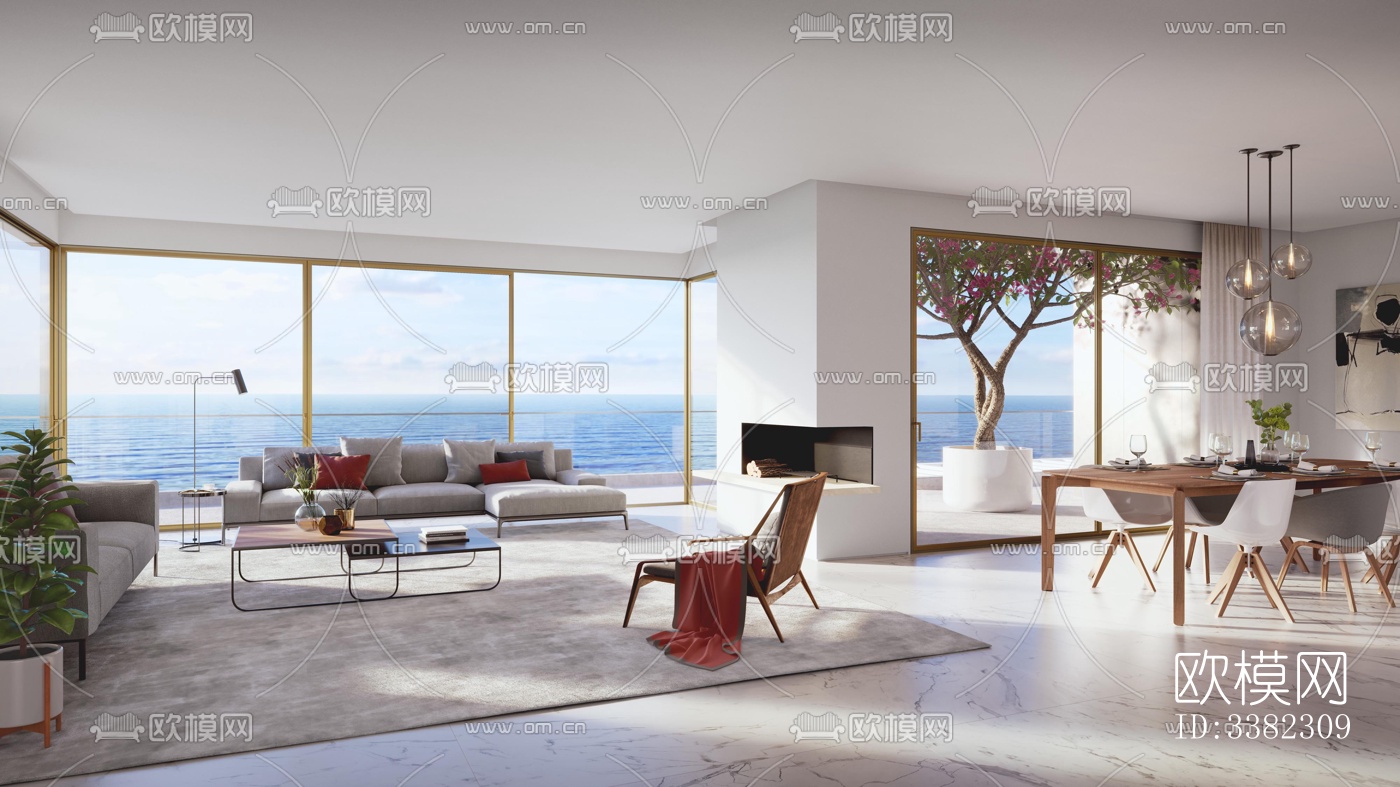 现代别墅效果图下载（渲染图3）