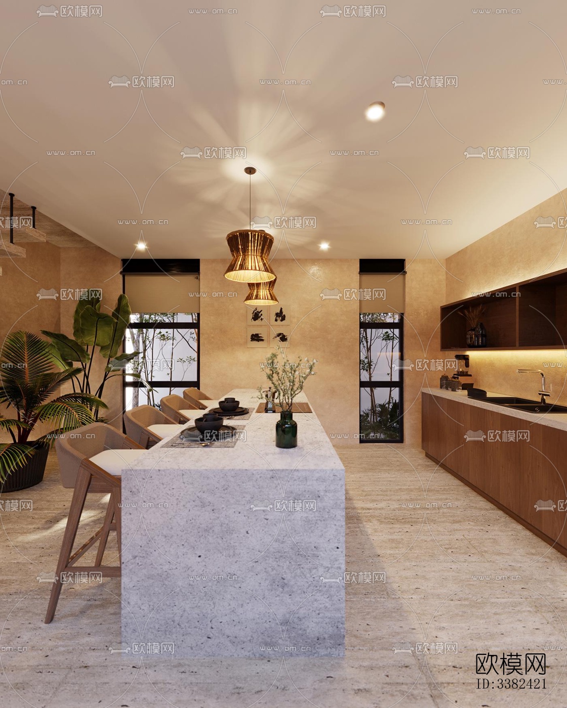 现代别墅效果图下载（渲染图5）