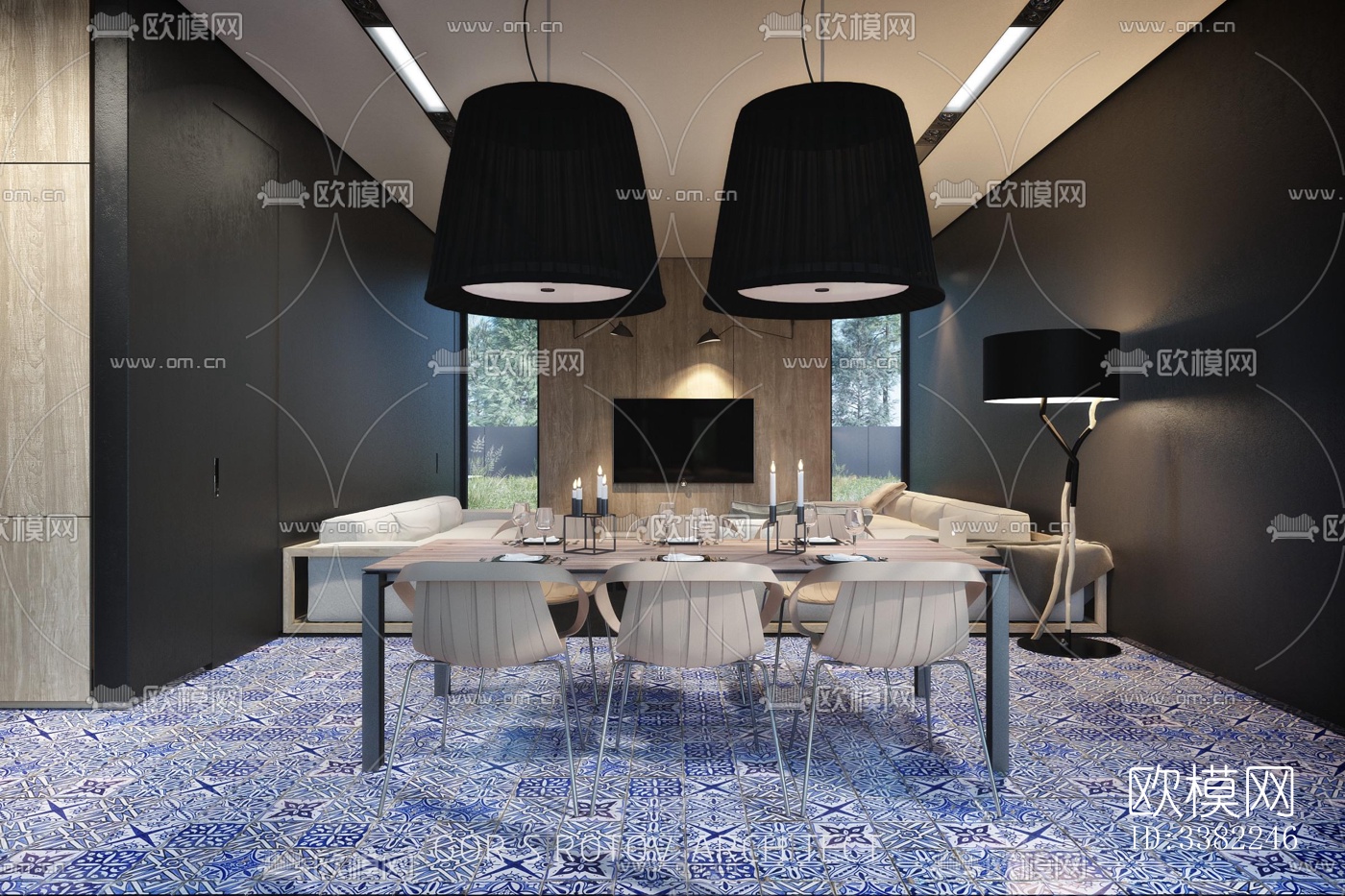 现代别墅效果图下载（渲染图7）